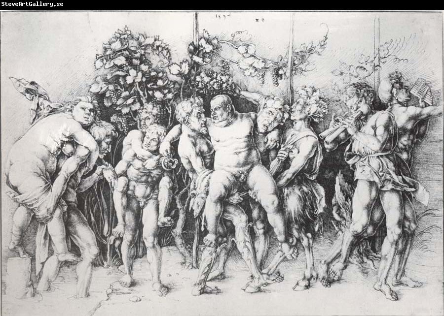 Andrea Mantegna A Bacchanal with silengus